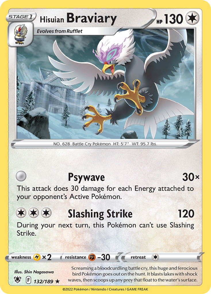 132/189 Hisuian Braviary