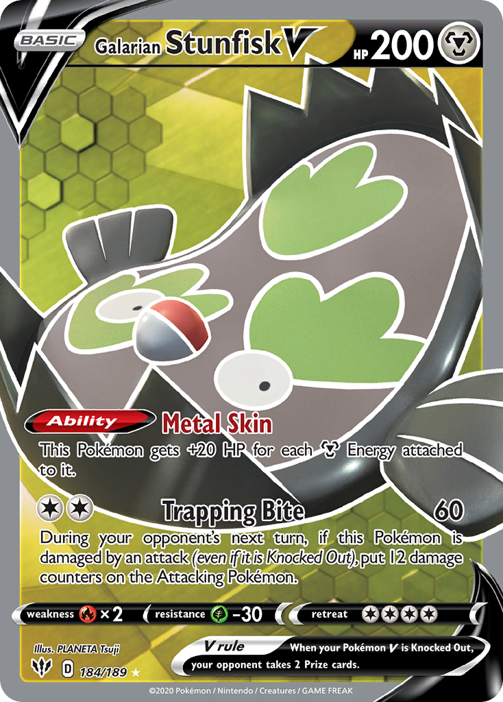 184/189 Galarian Stunfisk V