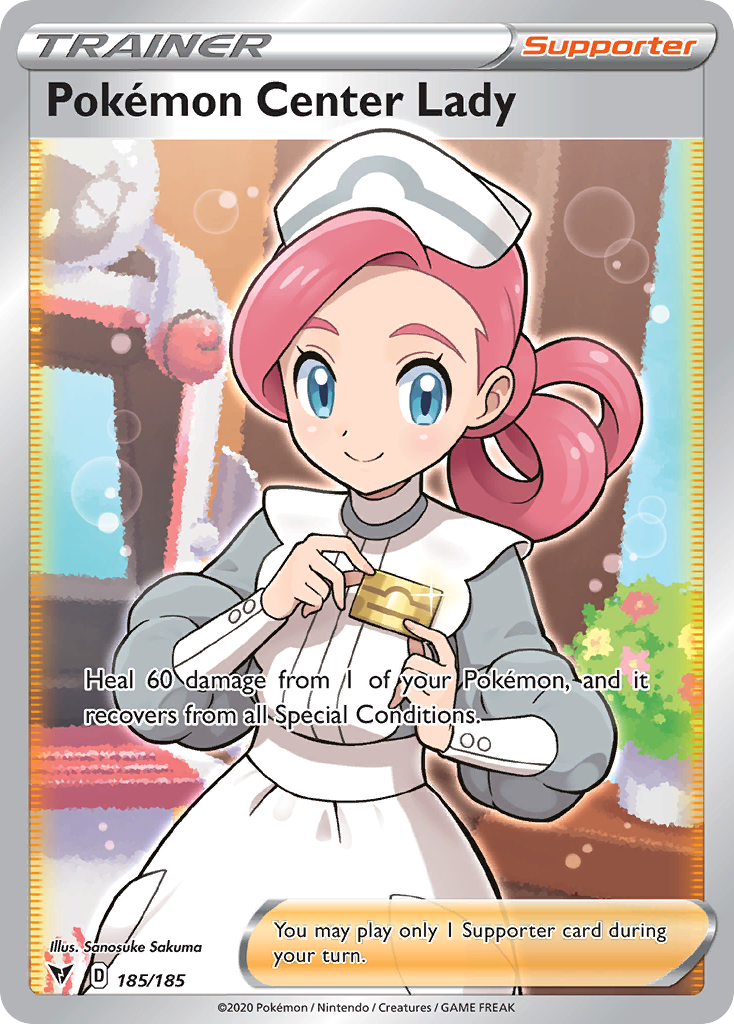 185/185 Pokémon Center Lady