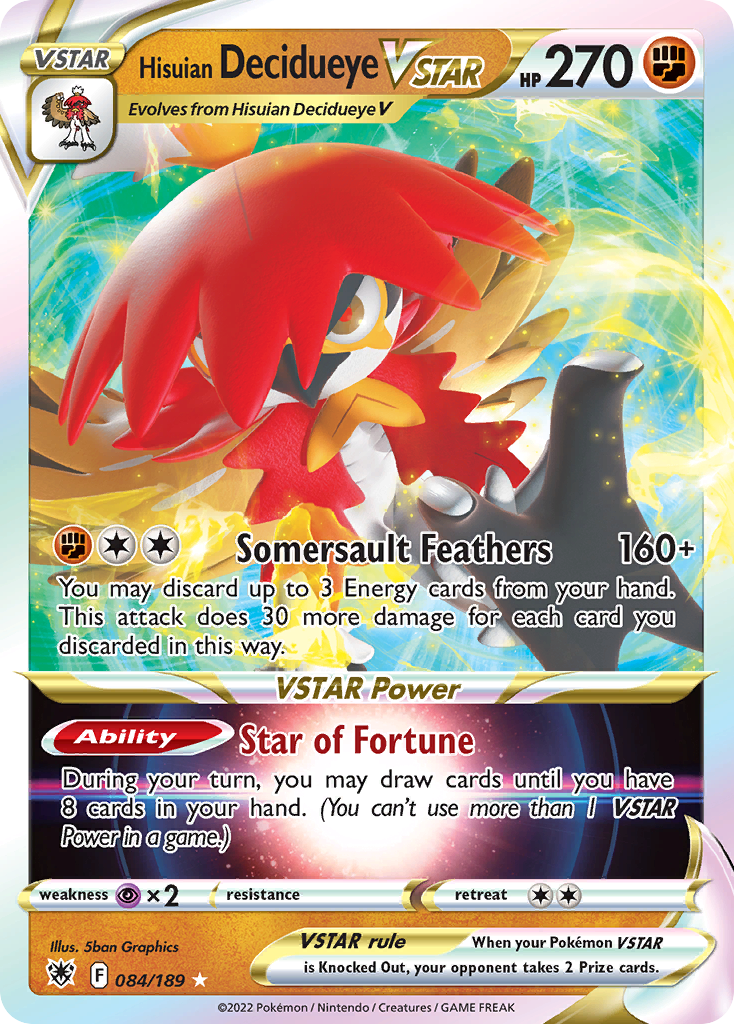 084/189 Hisuian Decidueye VSTAR