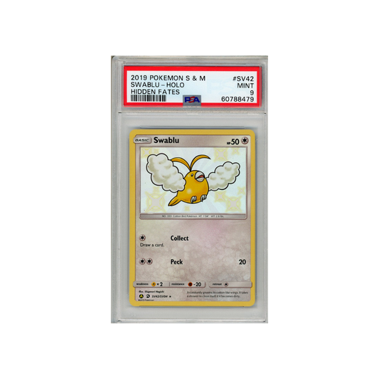 Swablu Holo (Baby Shiny) SV42 - PSA 9 - S&M Hidden Fates 2019