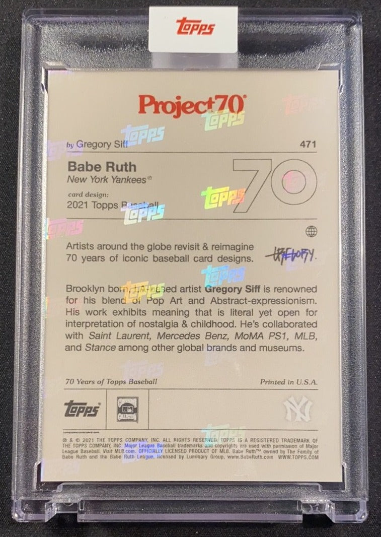 Topps 70 - Babe Ruth by Gregory Siff #471