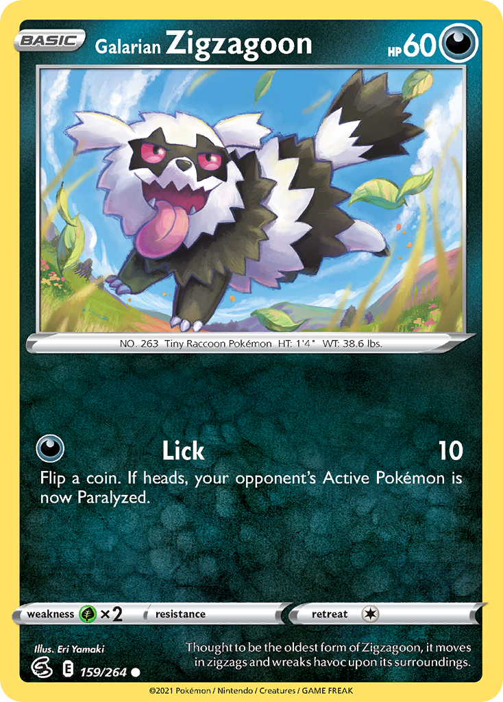 159/264 Galarian Zigzagoon