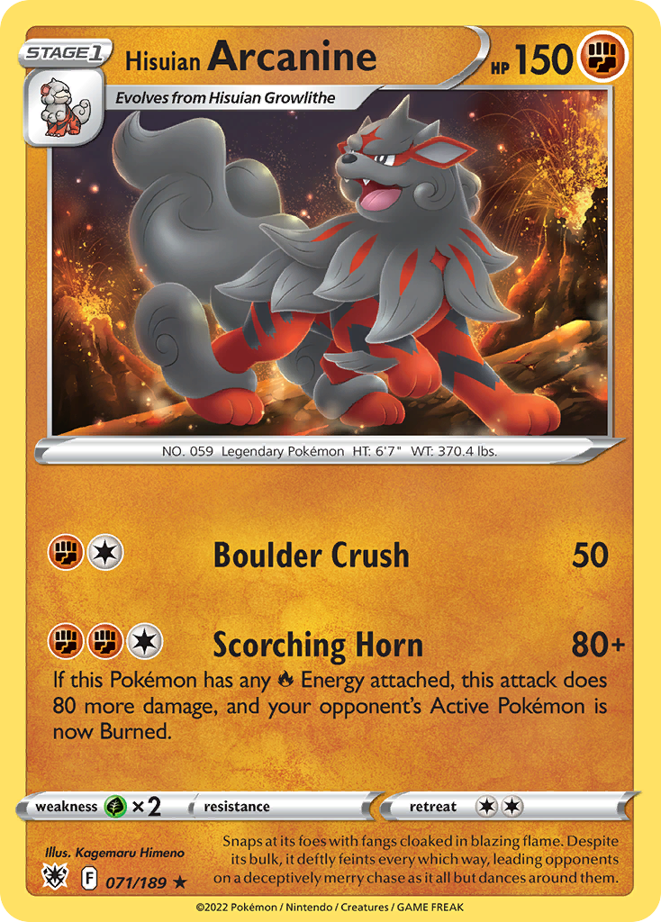071/189 Hisuian Arcanine