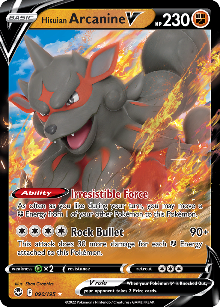 090/195 Hisuian Arcanine V